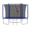 10FT Trampoline for Kids, Basketball Hoop and Ladder, Outdoor Kids Trampoline with Safety Enclosure,Fast Assembly for Backyard Fun,ASTM Approved