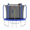 8FT Trampoline with Basketball Hoop, ASTM Approved Reinforced Type Outdoor Trampoline with Enclosure Net