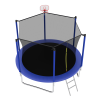 10FT Trampoline for Kids, Basketball Hoop and Ladder, Outdoor Kids Trampoline with Safety Enclosure,Fast Assembly for Backyard Fun,ASTM Approved