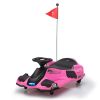 12V Kids Ride-On Drifting Car, Electric Go Kart w/ MP3, USB, LED Lights, High-Low Speed, Power Display, Protector