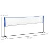 Soozier Portable Badminton Net, 14ft Volleyball Net, Foldable and Height Adjustable with Carry Bag, for Tennis, Badminton and Pickleball