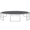 14FT Powder-coated Advanced Trampoline with Basketball Hoop Inflator and Ladder(Outer Safety Enclosure) Orange