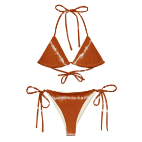 String Bikini In Burnt Orange Shibori (Option: XS)