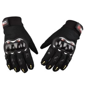 Motorcycle Gloves Breathable Closed Finger Racing Gloves for Outdoor Sports Crossbike Riding men's motorcycle gloves (Color: Black)