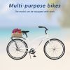 Multifunction 26 Inch Single Speed Bike, Steel Frame, Upright Comfortable Seat, Rear Roller Coaster Brakes, Multi-function Rear Shelf, Multicolor