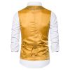 Men's Sequin Vest Shiny Suit Vest V-neck Party Dress