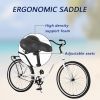 Multifunction 26 Inch Single Speed Bike, Steel Frame, Upright Comfortable Seat, Rear Roller Coaster Brakes, Multi-function Rear Shelf, Multicolor