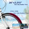 Multifunction 26 Inch 7 Speed Bike, Steel Frame, Upright Comfortable Seat, U-brake, Multi-function Rear Rack, Multicolor