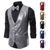 Men's Sequin Vest Shiny Suit Vest V-neck Party Dress