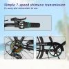 Multifunction 26 Inch 7 Speed Bike, Steel Frame, Upright Comfortable Seat, U-brake, Multi-function Rear Rack, Multicolor