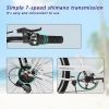 Multifunction 26 Inch 7 Speed Bike, Steel Frame, Upright Comfortable Seat, U-brake, Multi-function Rear Rack, Multicolor