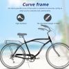 Multifunction 26 Inch 7 Speed Bike, Steel Frame, Upright Comfortable Seat, U-brake, Multi-function Rear Rack, Multicolor